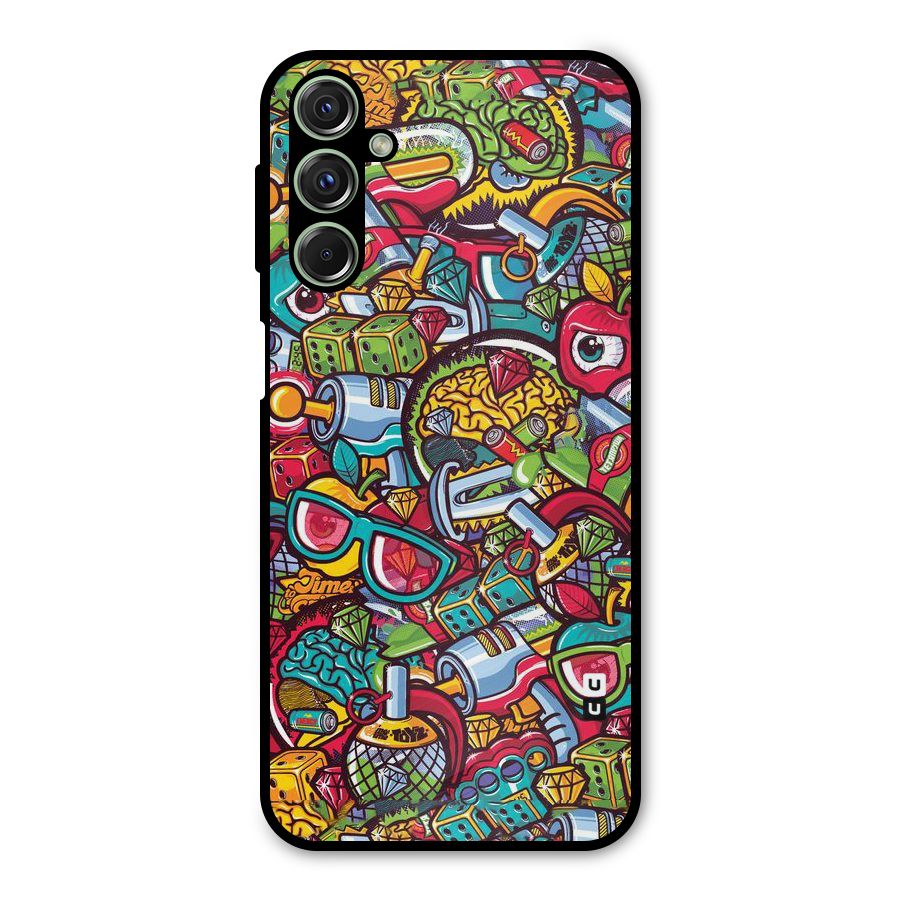 Retro Diamond Design Metal Back Case for Galaxy F34