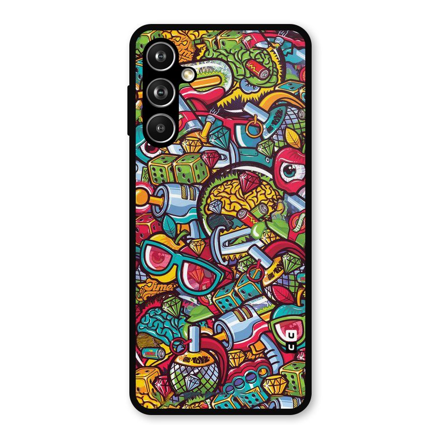 Retro Diamond Design Metal Back Case for Galaxy F54