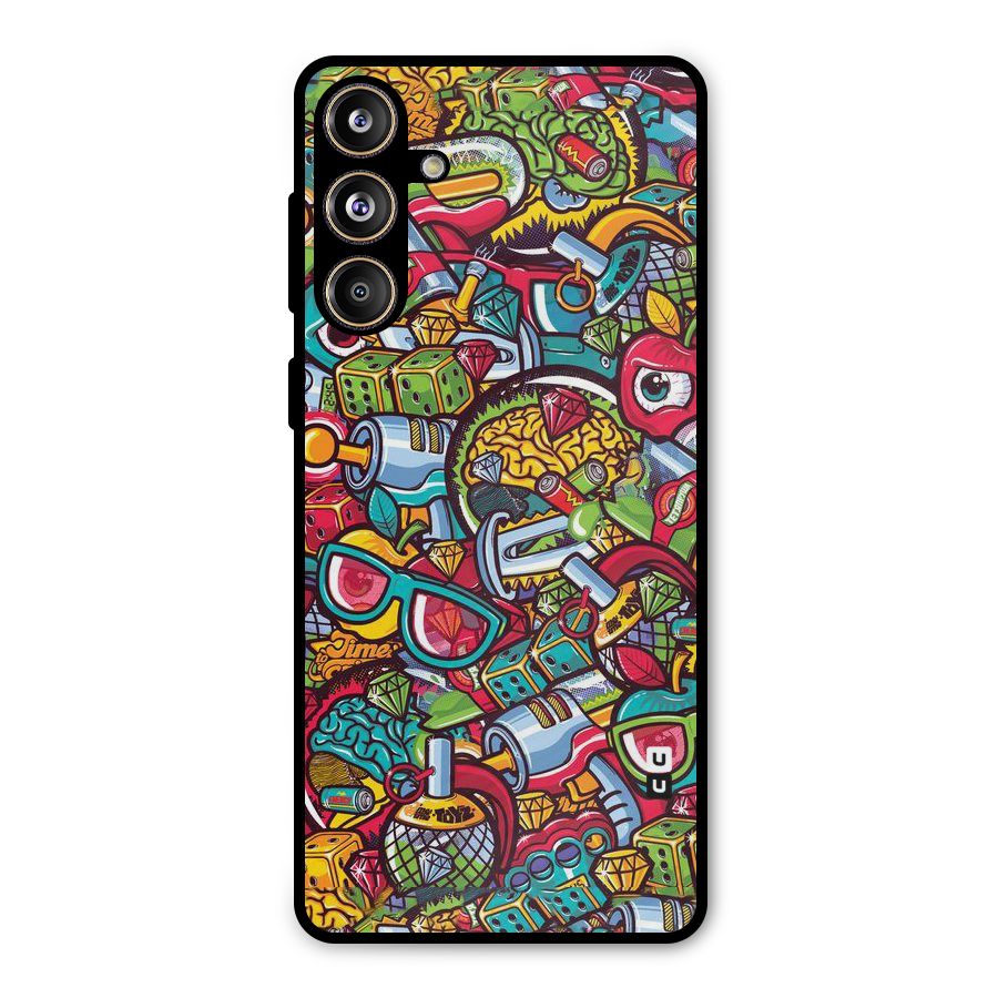 Retro Diamond Design Metal Back Case for Galaxy F55