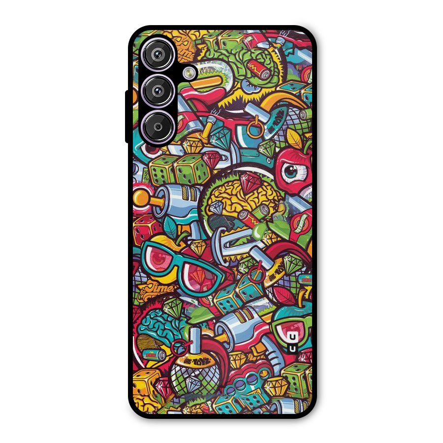 Retro Diamond Design Metal Back Case for Galaxy M15