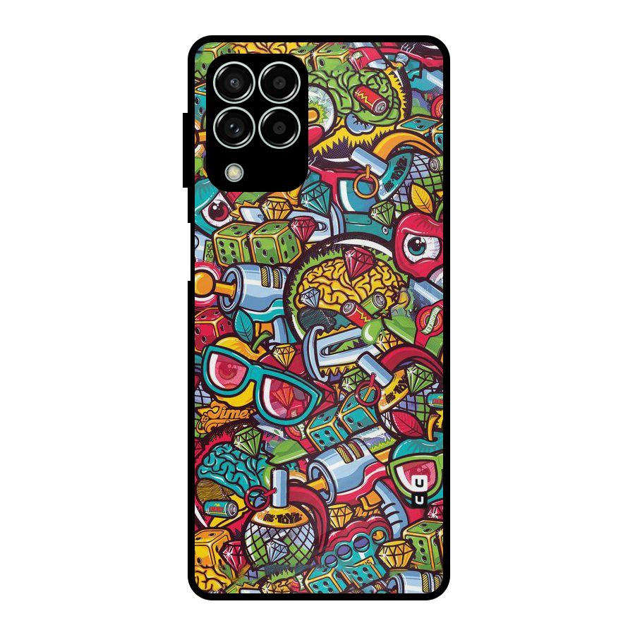 Retro Diamond Design Metal Back Case for Galaxy M33