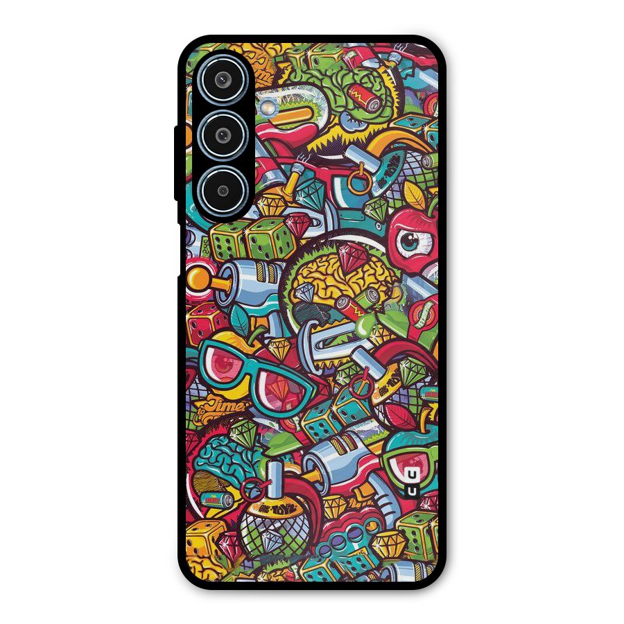 Retro Diamond Design Metal Back Case for Galaxy M35