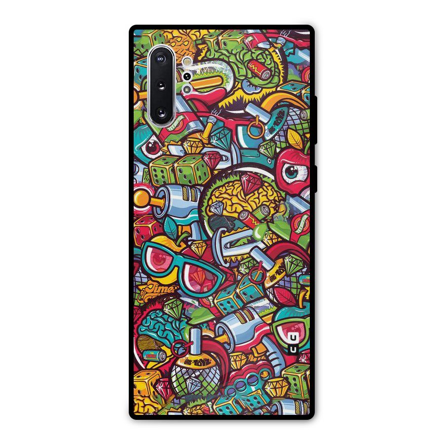Retro Diamond Design Metal Back Case for Galaxy Note 10 Plus