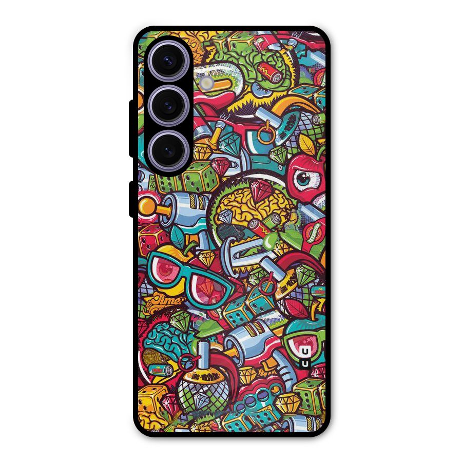 Retro Diamond Design Metal Back Case for Galaxy S24