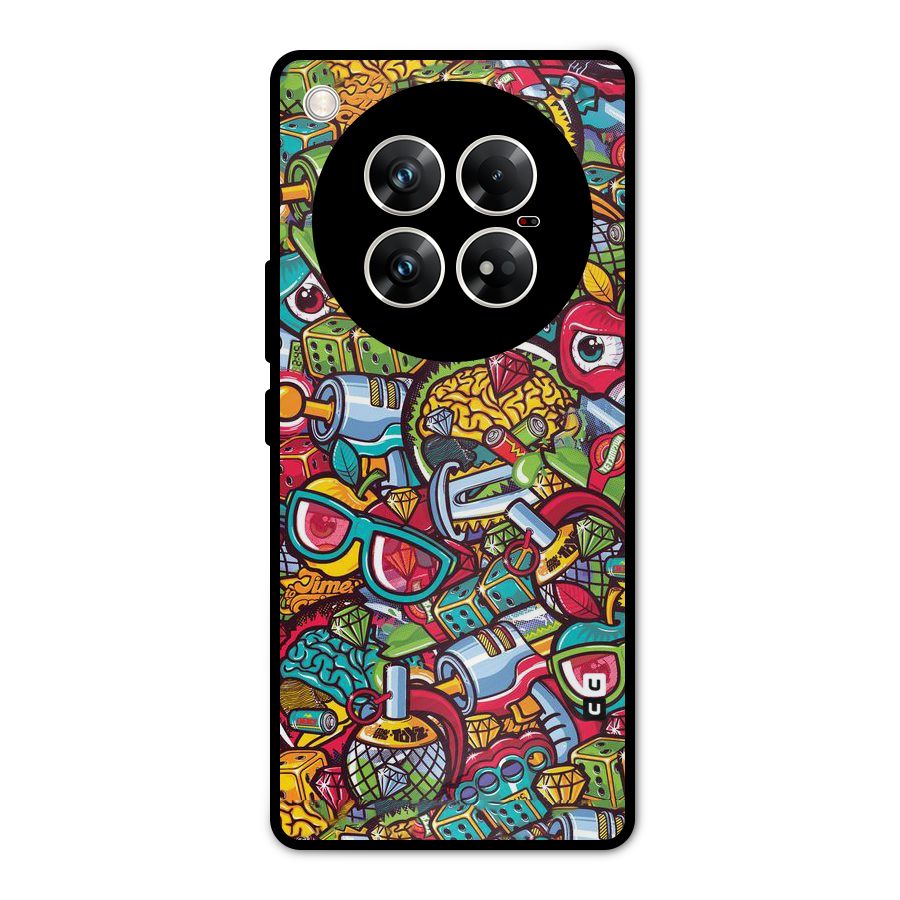 Retro Diamond Design Metal Back Case for Infinix Zero 40 5G
