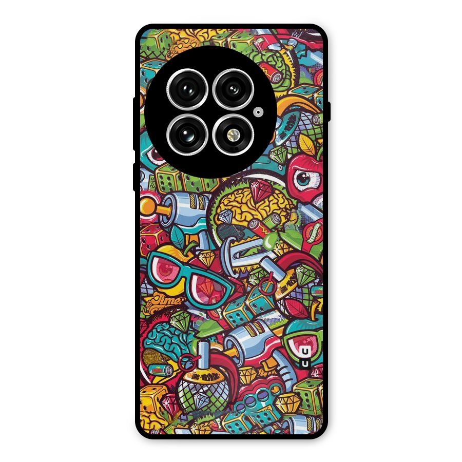 Retro Diamond Design Metal Back Case for OnePlus 13