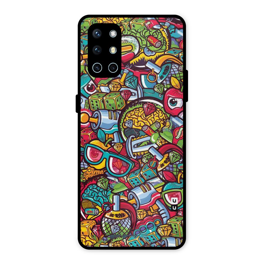 Retro Diamond Design Metal Back Case for OnePlus 9R