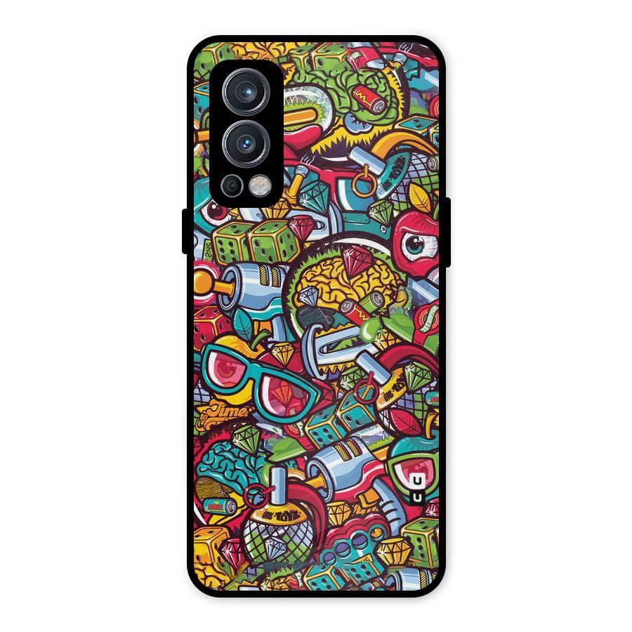 Retro Diamond Design Metal Back Case for OnePlus Nord 2 5G
