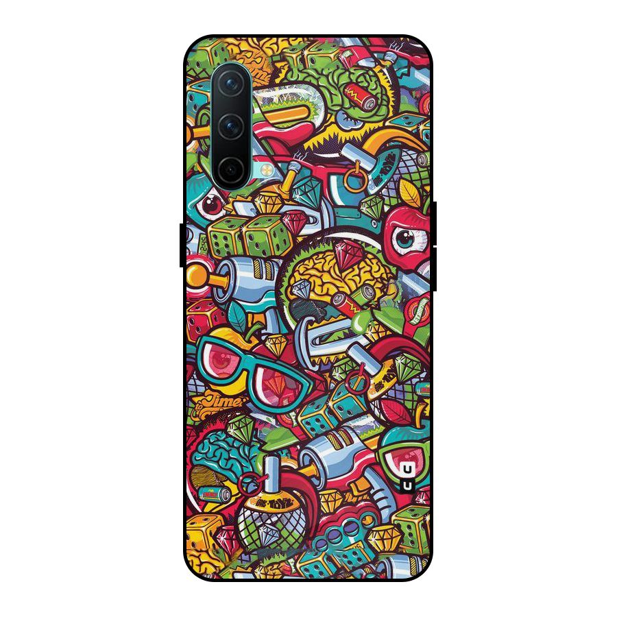 Retro Diamond Design Metal Back Case for OnePlus Nord CE 5G