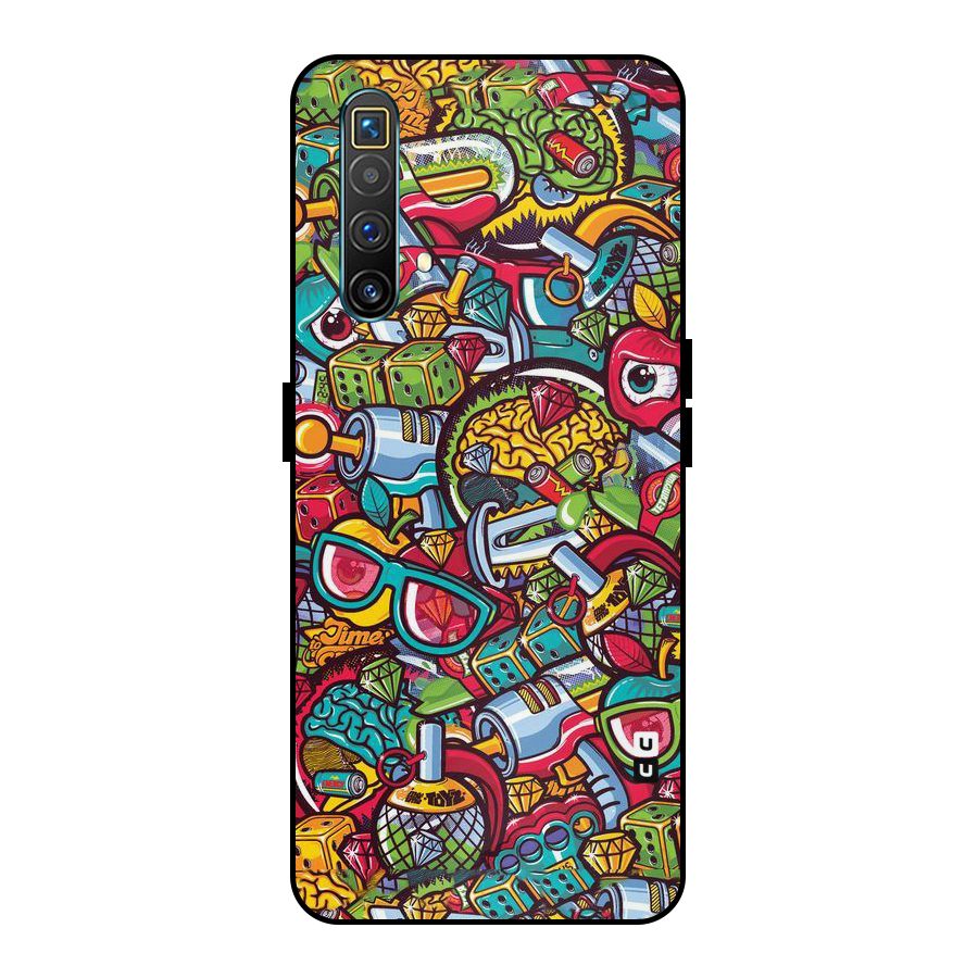 Retro Diamond Design Metal Back Case for Realme X3 SuperZoom