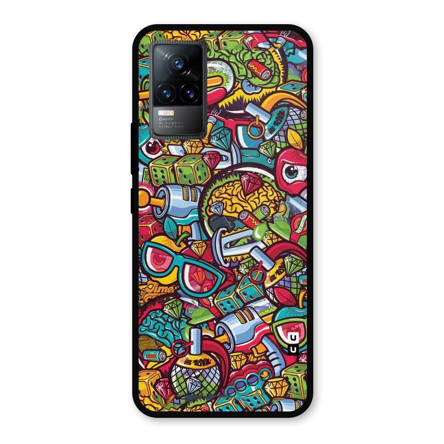 Retro Diamond Design Metal Back Case for Vivo Y73