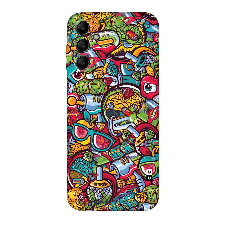 Retro Diamond Design Original Polycarbonate Back Case for Galaxy A14 5G