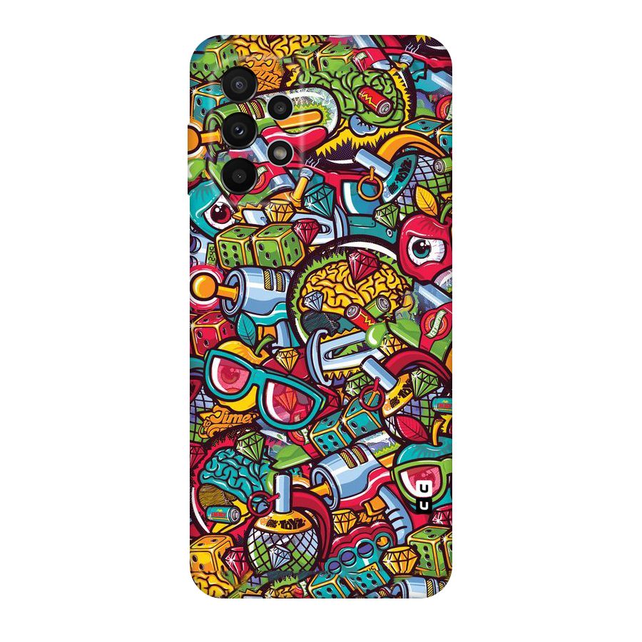 Retro Diamond Design Original Polycarbonate Back Case for Galaxy A23