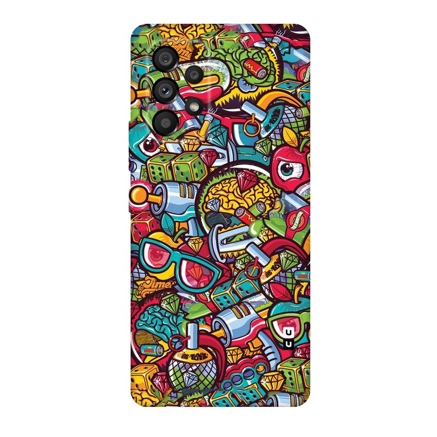 Retro Diamond Design Original Polycarbonate Back Case for Galaxy A53 5G