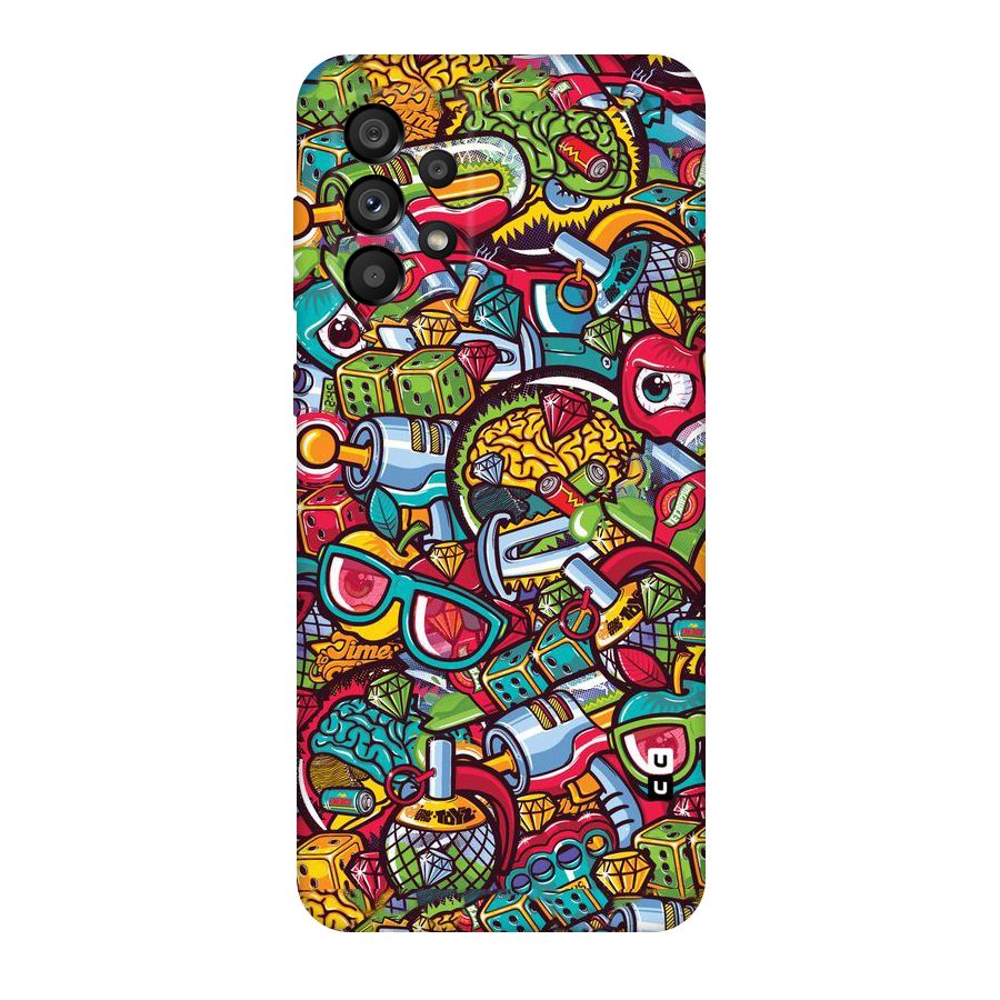 Retro Diamond Design Original Polycarbonate Back Case for Galaxy A73 5G