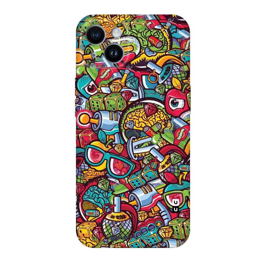 Retro Diamond Design Original Polycarbonate Back Case for iPhone 14