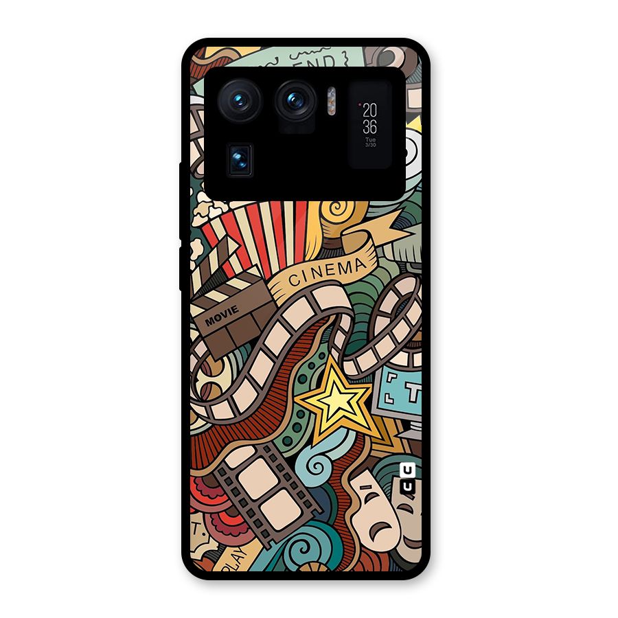 Retro Doodle Art Glass Back Case for Mi 11 Ultra