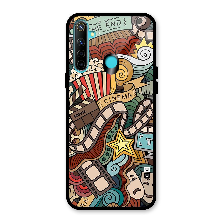 Retro Doodle Art Glass Back Case for Realme Narzo 10