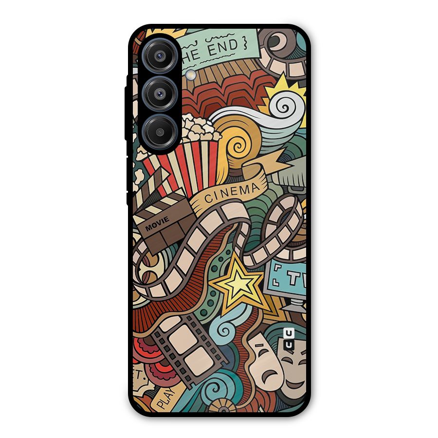 Retro Doodle Art Metal Back Case for Galaxy A16 5G
