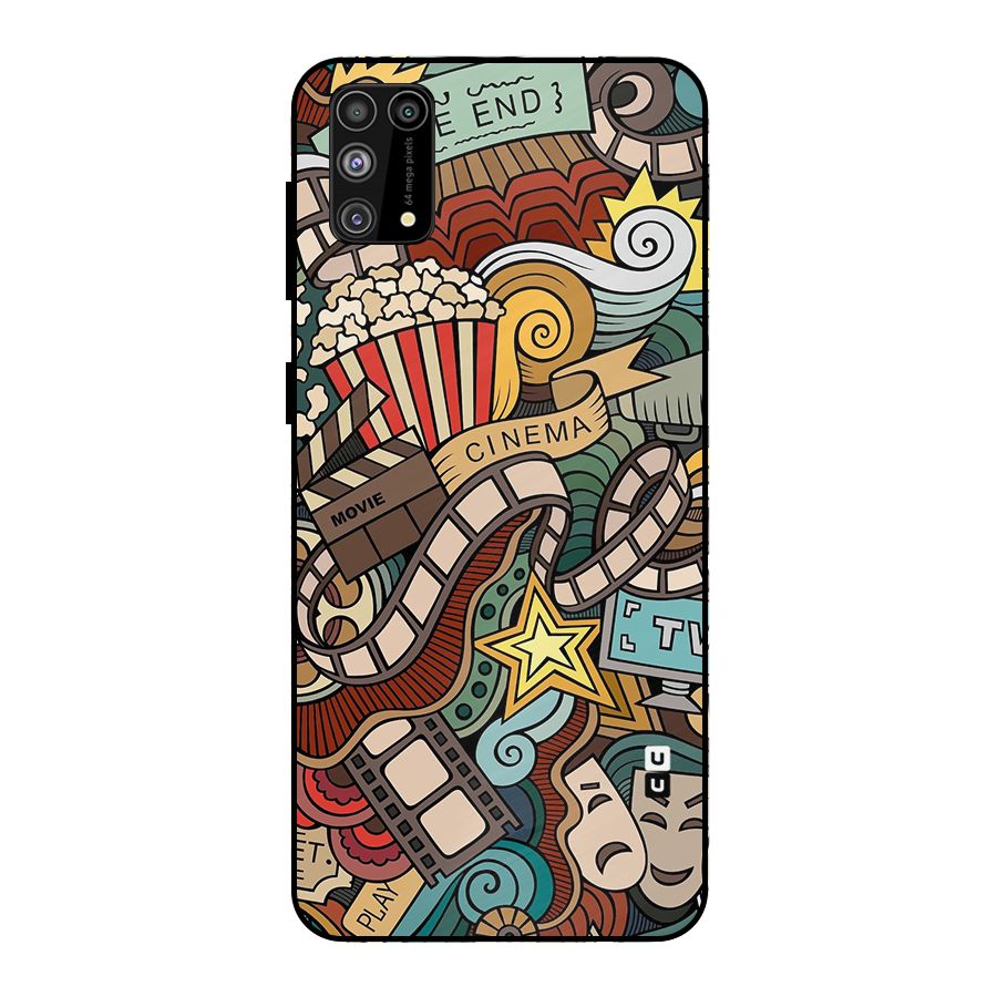 Retro Doodle Art Metal Back Case for Galaxy F41