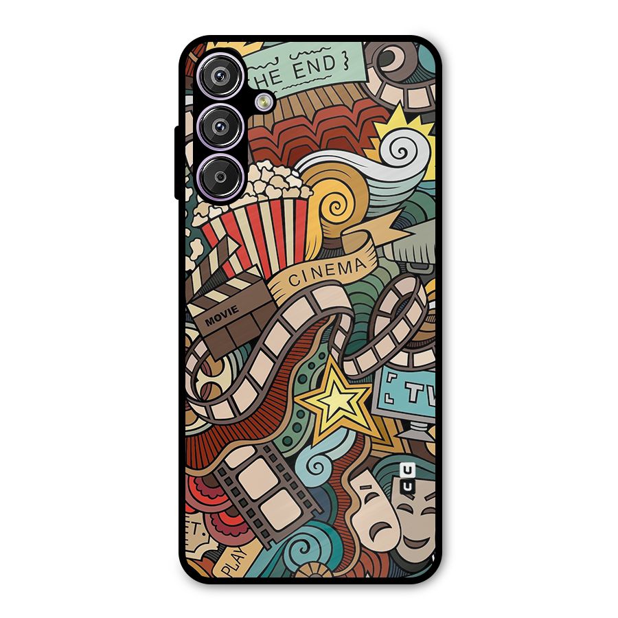 Retro Doodle Art Metal Back Case for Galaxy M15