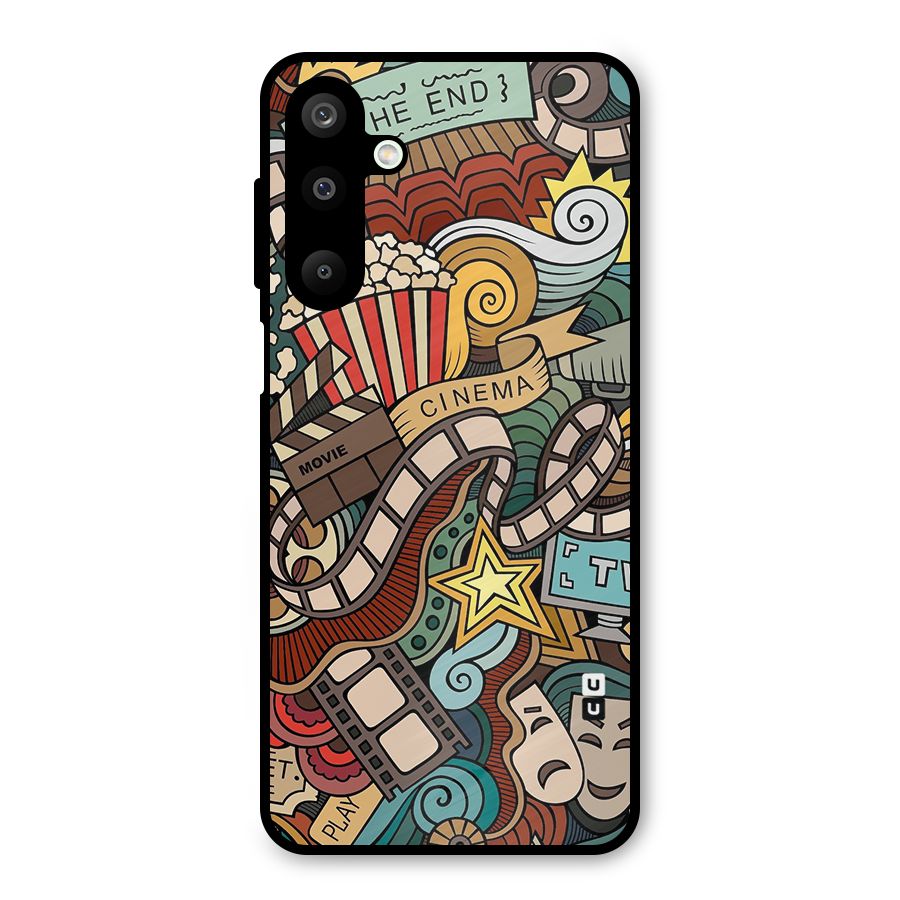 Retro Doodle Art Metal Back Case for Galaxy M16