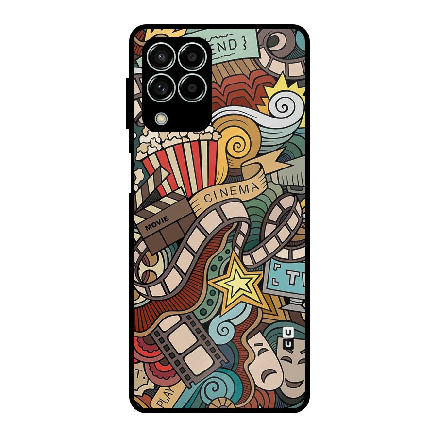 Retro Doodle Art Metal Back Case for Galaxy M33