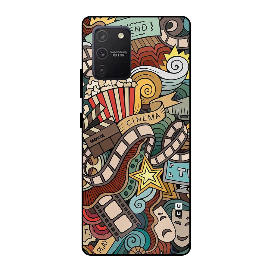 Retro Doodle Art Metal Back Case for Galaxy S10 Lite