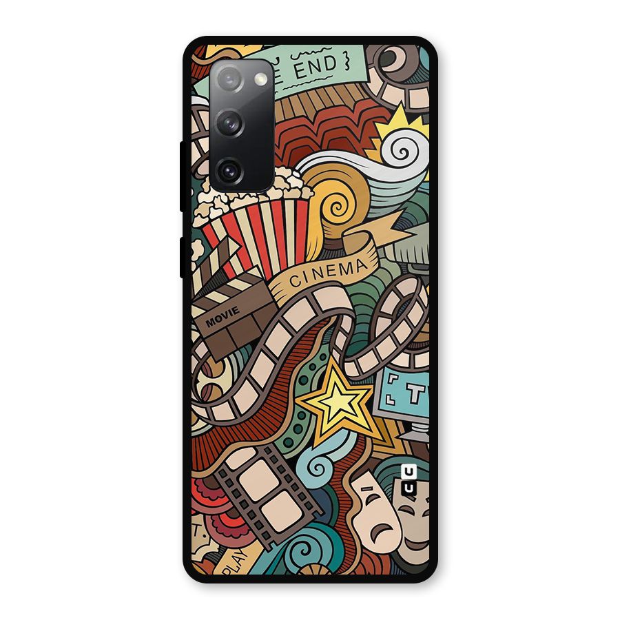Retro Doodle Art Metal Back Case for Galaxy S20 FE 5G
