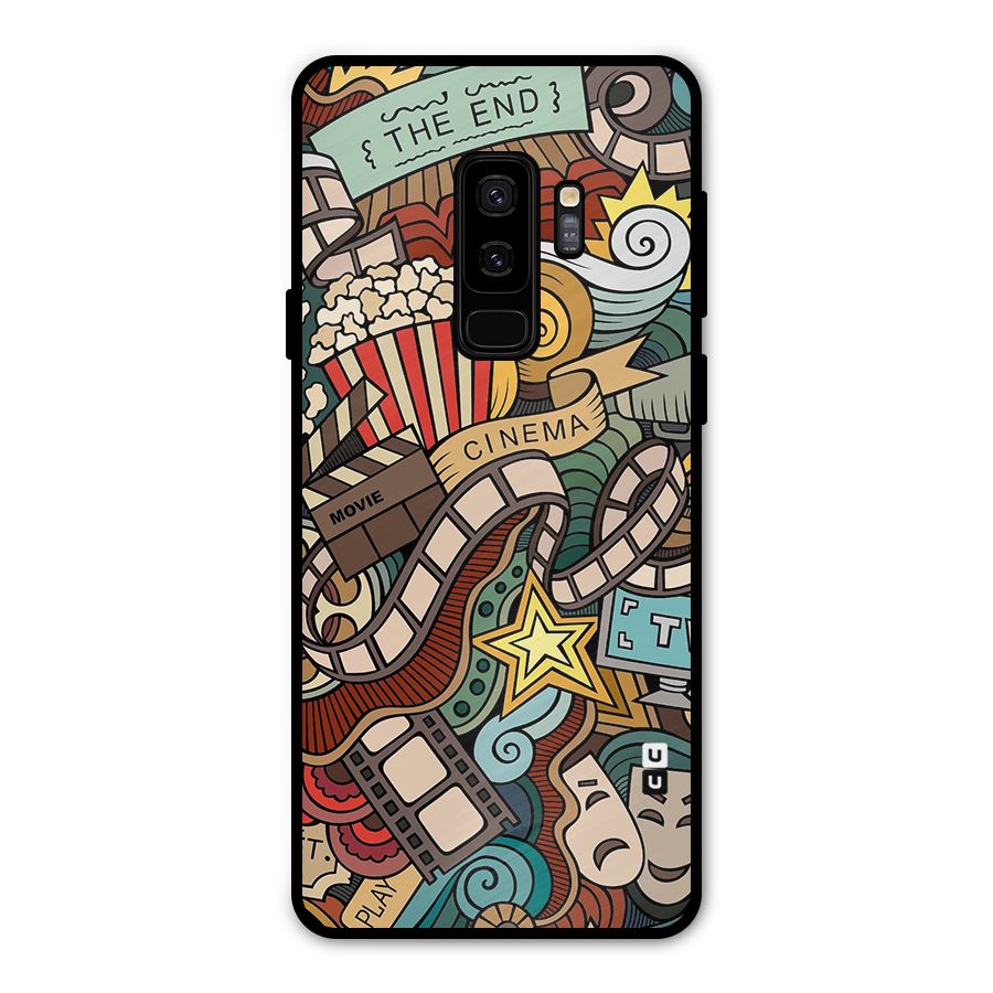 Retro Doodle Art Metal Back Case for Galaxy S9 Plus