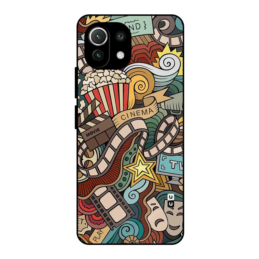 Retro Doodle Art Metal Back Case for Mi 11 Lite NE 5G