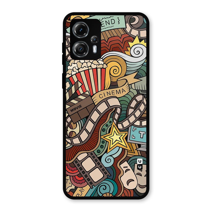 Retro Doodle Art Metal Back Case for Moto G13