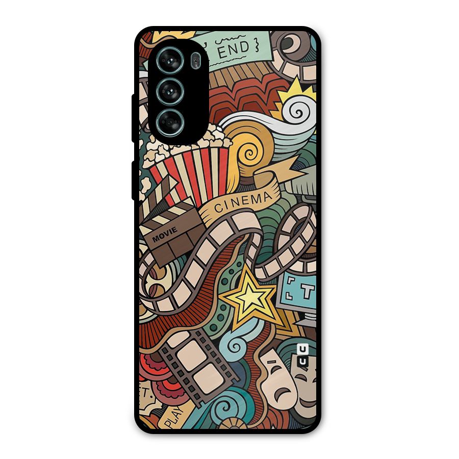 Retro Doodle Art Metal Back Case for Moto G62