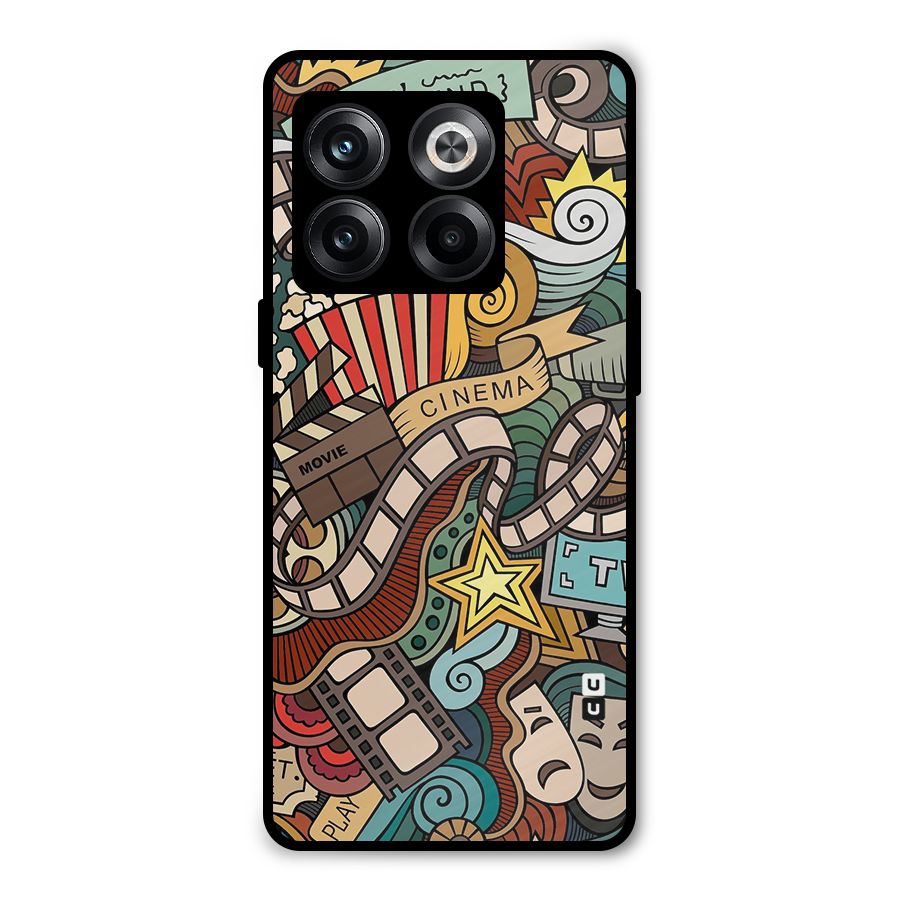 Retro Doodle Art Metal Back Case for OnePlus 10T