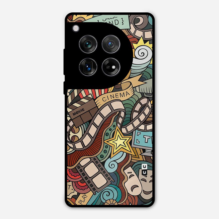 Retro Doodle Art Metal Back Case for OnePlus 12