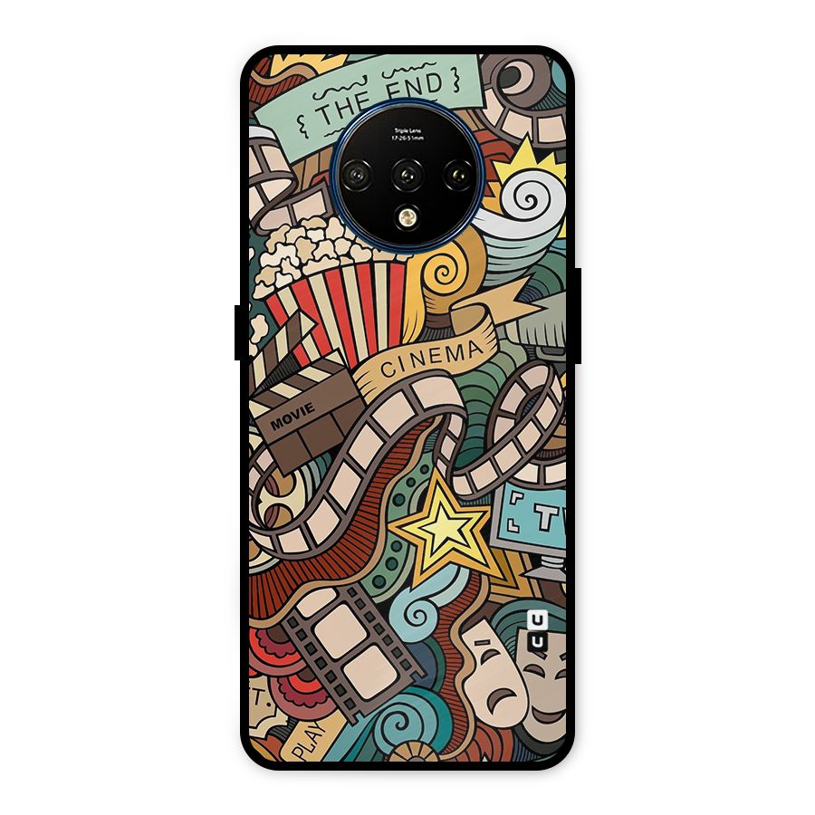 Retro Doodle Art Metal Back Case for OnePlus 7T