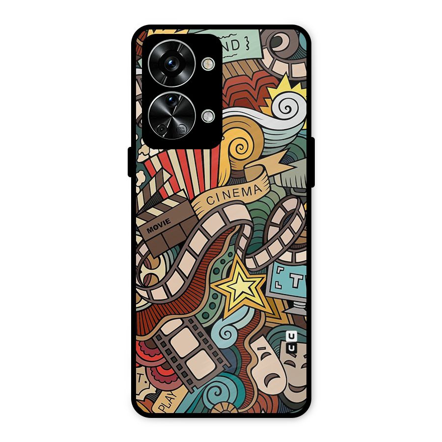 Retro Doodle Art Metal Back Case for OnePlus Nord 2T