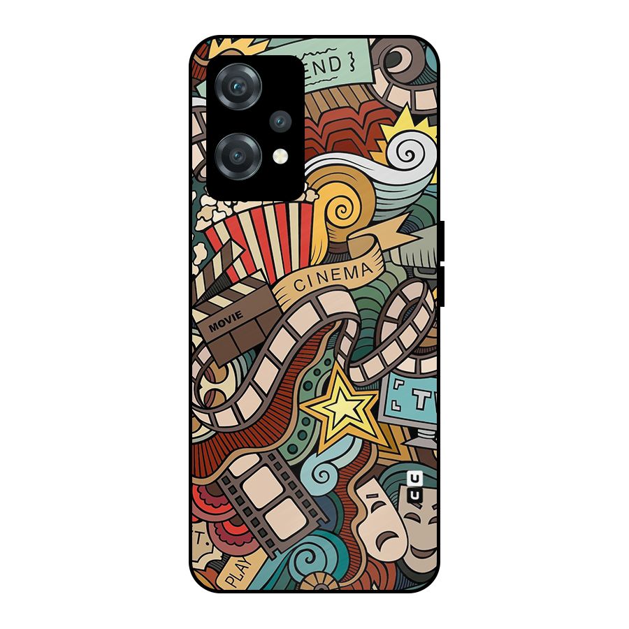Retro Doodle Art Metal Back Case for OnePlus Nord CE 2 Lite 5G