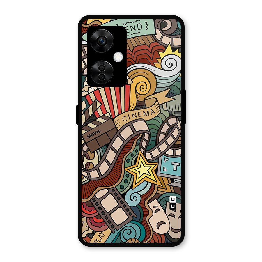 Retro Doodle Art Metal Back Case for OnePlus Nord CE 3 Lite