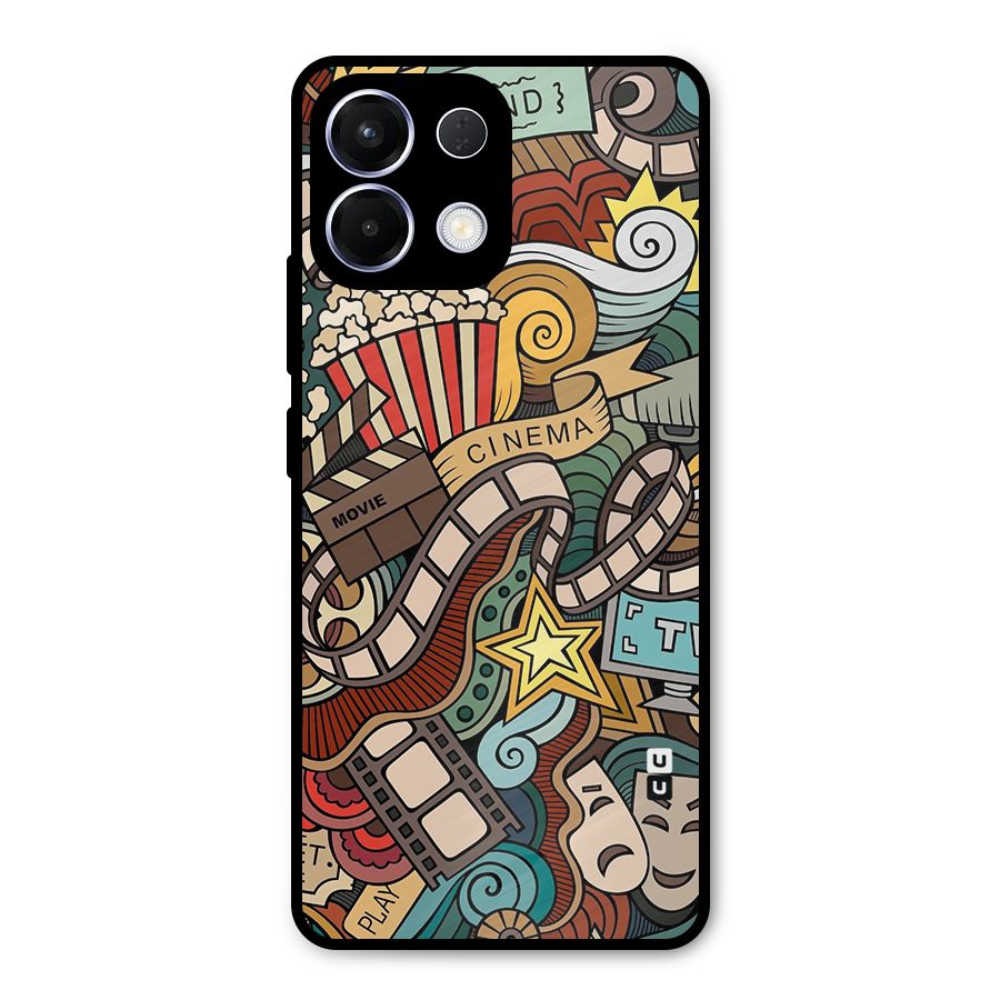 Retro Doodle Art Metal Back Case for Oppo K13
