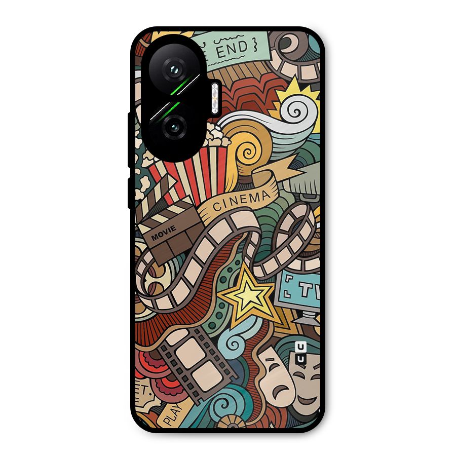 Retro Doodle Art Metal Back Case for Poco F7