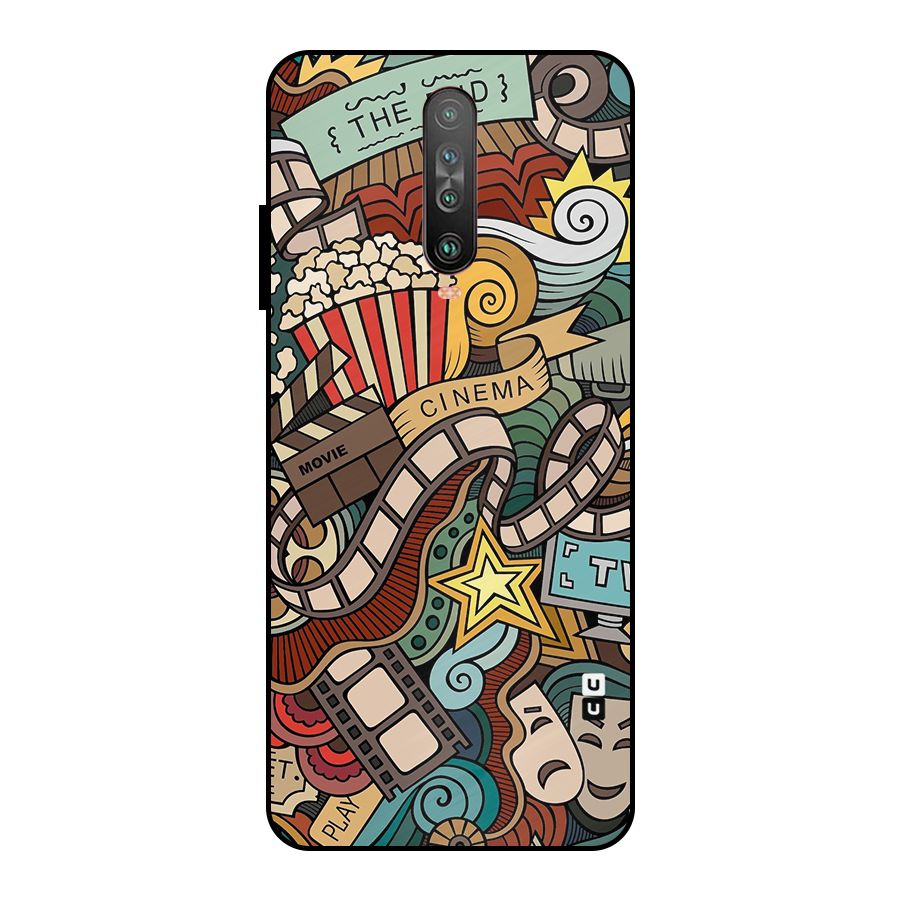 Retro Doodle Art Metal Back Case for Poco X2