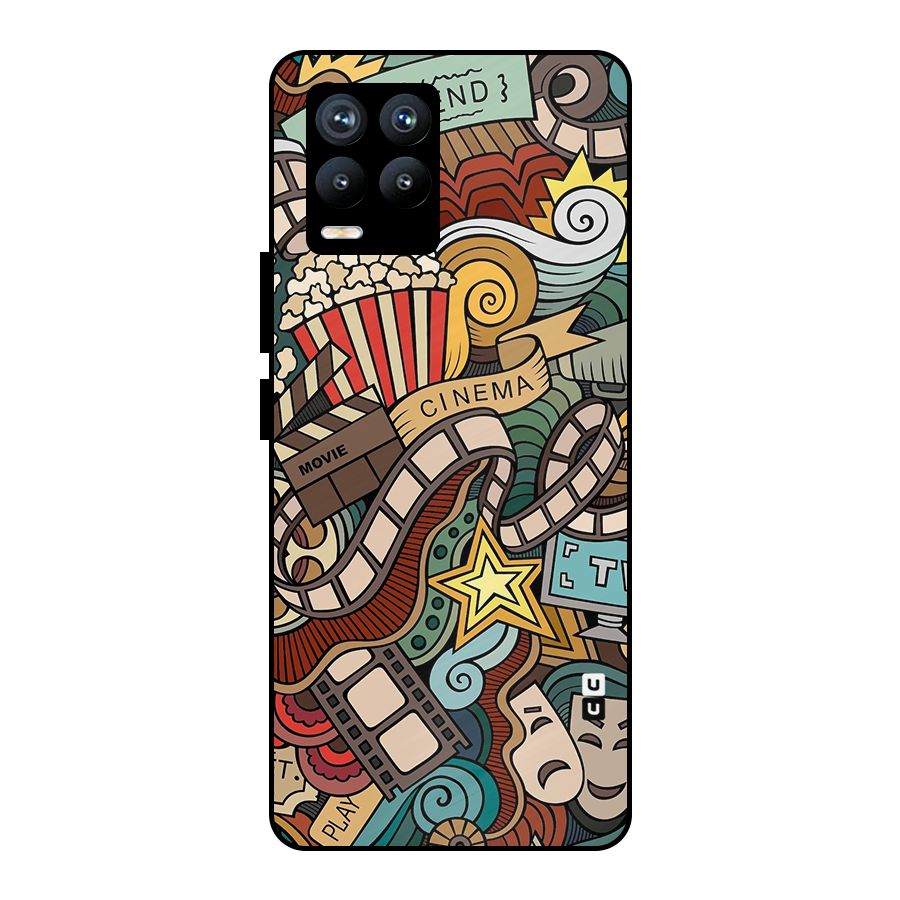 Retro Doodle Art Metal Back Case for Realme 8 Pro