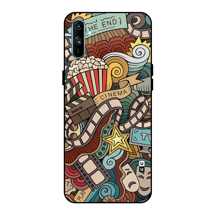 Retro Doodle Art Metal Back Case for Realme C3