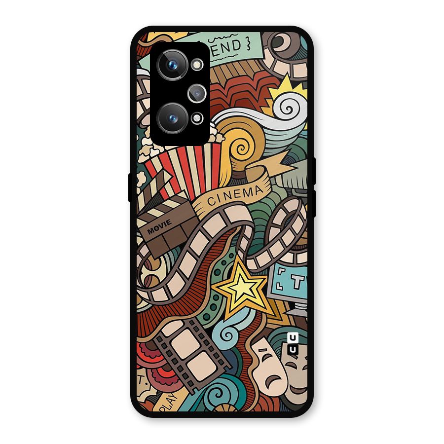 Retro Doodle Art Metal Back Case for Realme GT 2