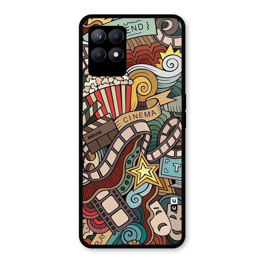 Retro Doodle Art Metal Back Case for Realme Narzo 50