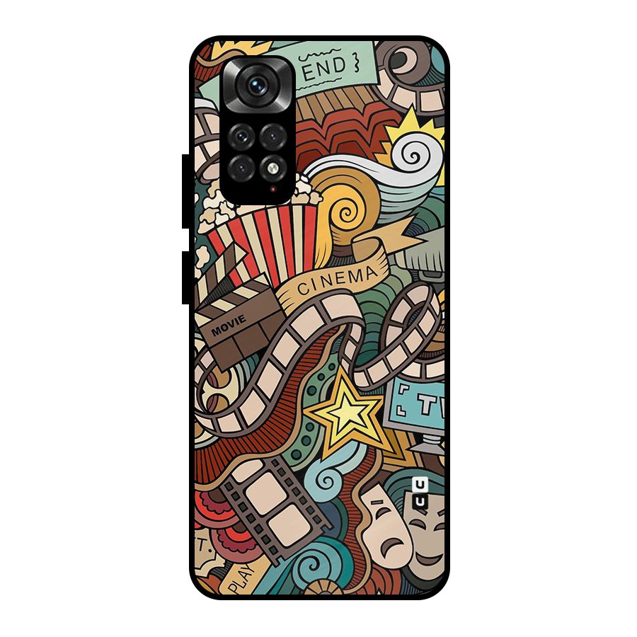 Retro Doodle Art Metal Back Case for Redmi Note 11 Pro Plus 5G