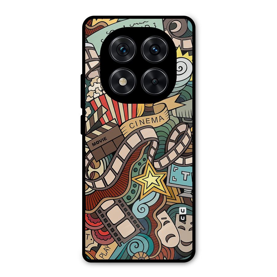 Retro Doodle Art Metal Back Case for Redmi Note 14 Pro 5G