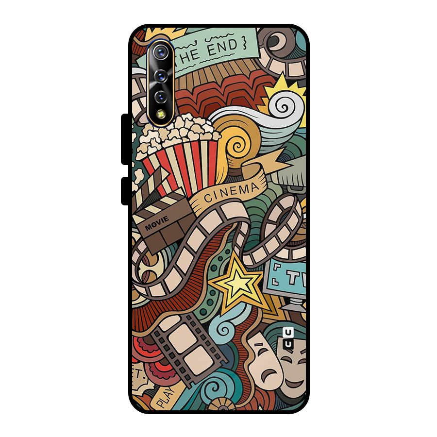 Retro Doodle Art Metal Back Case for Vivo S1