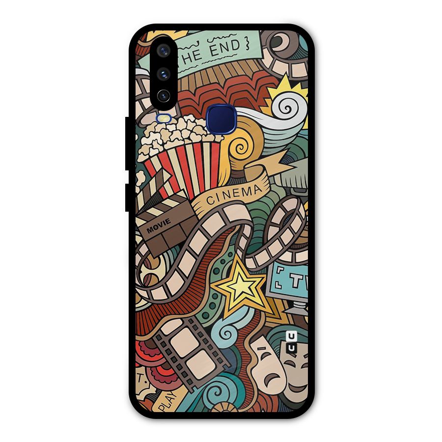 Retro Doodle Art Metal Back Case for Vivo V17